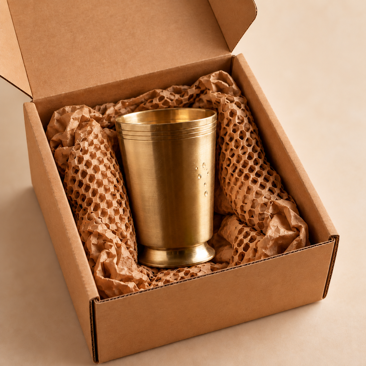 Handcrafted Brass Drinking Glass