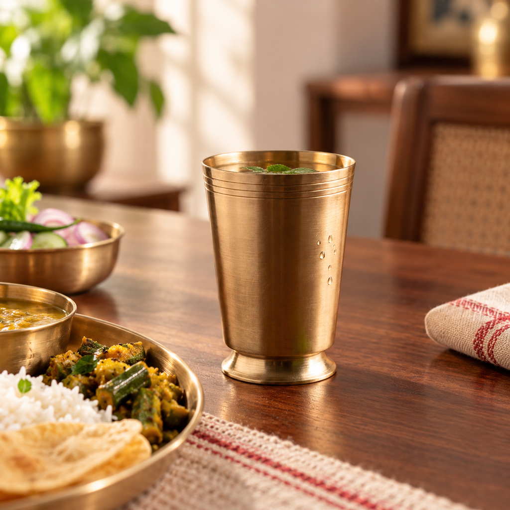 Handcrafted Brass Drinking Glass