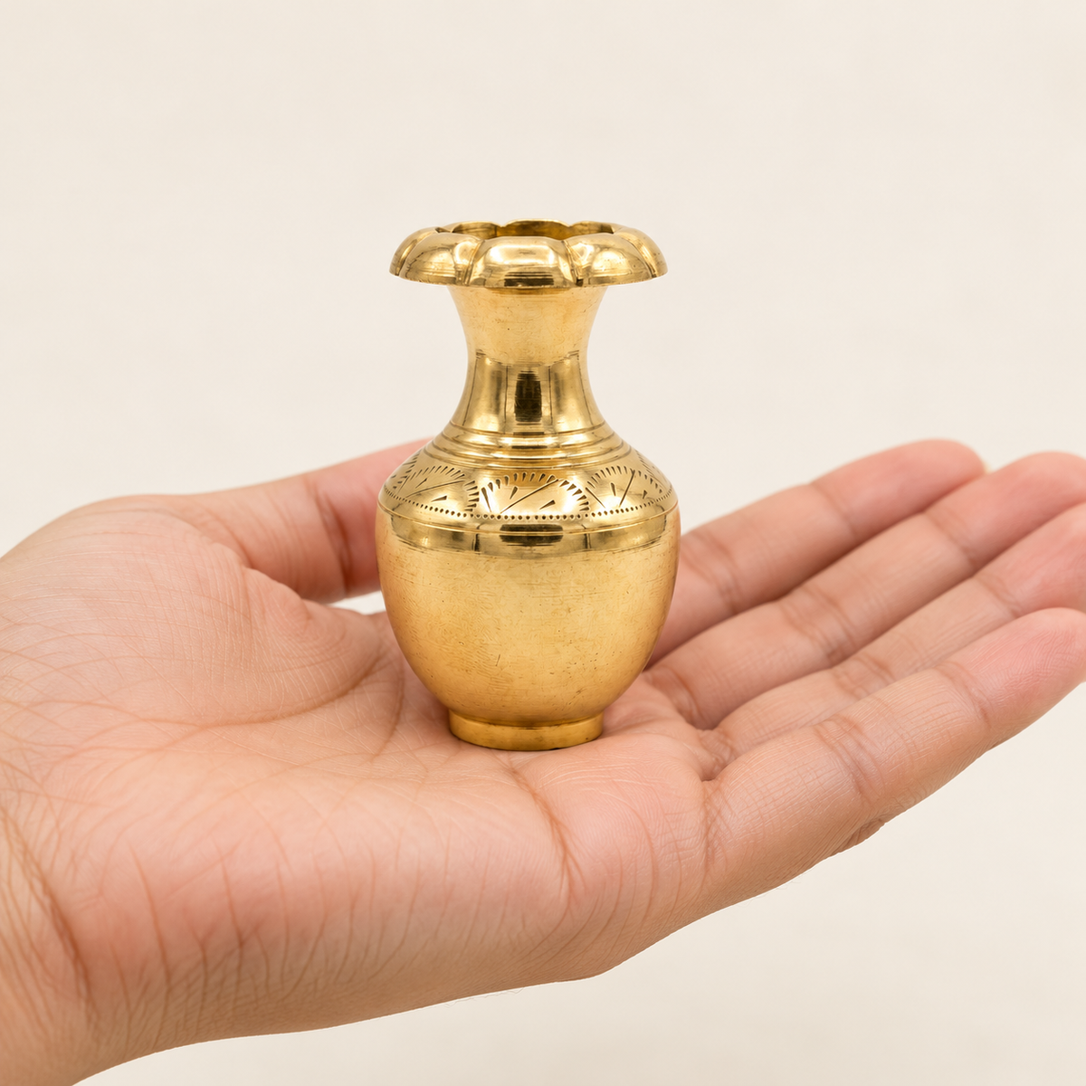 Miniature Brass Kalash – Set of 2