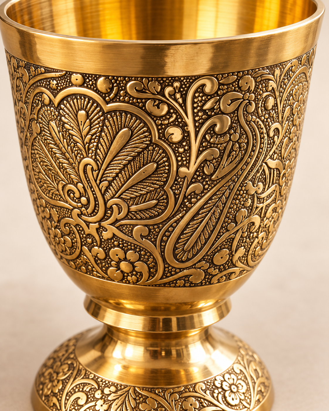 Handcrafted Brass Drinking Glass – Pair