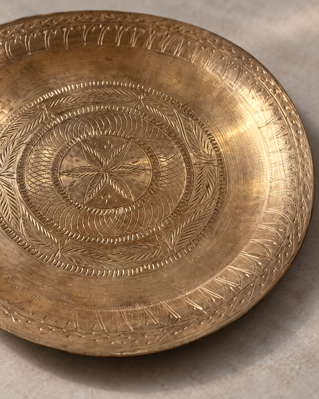 Handcrafted Kansa Tea Plate – Set of 3
