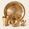 Hand-Beaten Thali Set – Kansa & Brass – Dining & Serving