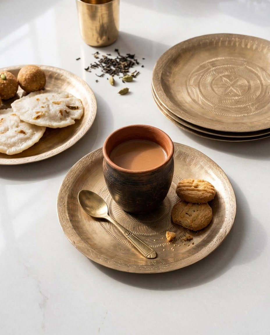 Baanhi Bell Metal Tea Plate