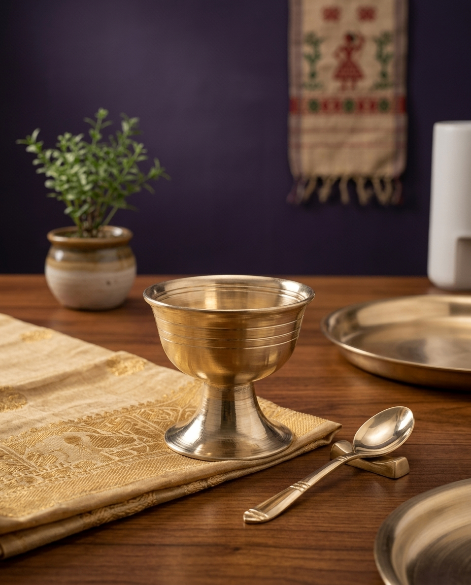 Bell Metal Banbati – Traditional Assamese Serving Goblet