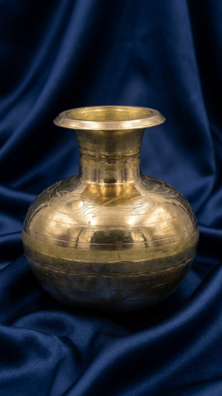 Premium Brass Vase for Home Decor & Kitchen